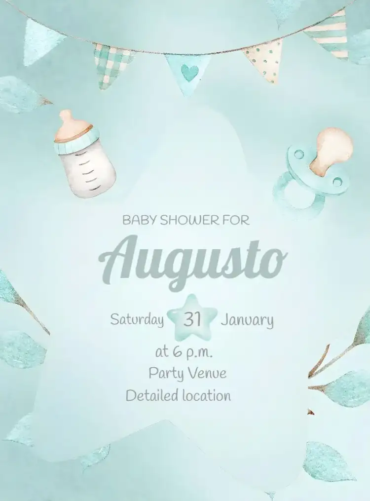 Watercolor Star Baby Shower Diapers