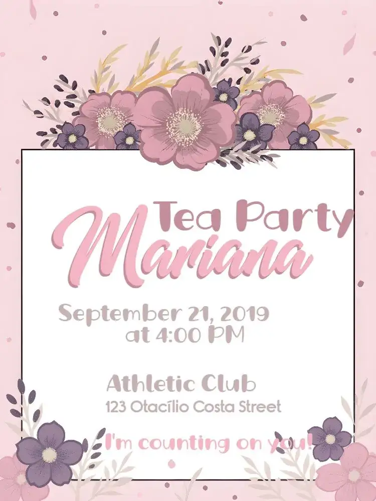 Invitation Bridal Shower – Bridal Shower theme floral, pink, romantic, delicate, elegant, modern