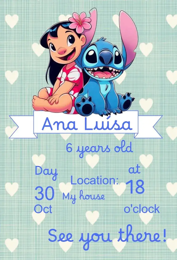 Lilo and Stitch Invitation