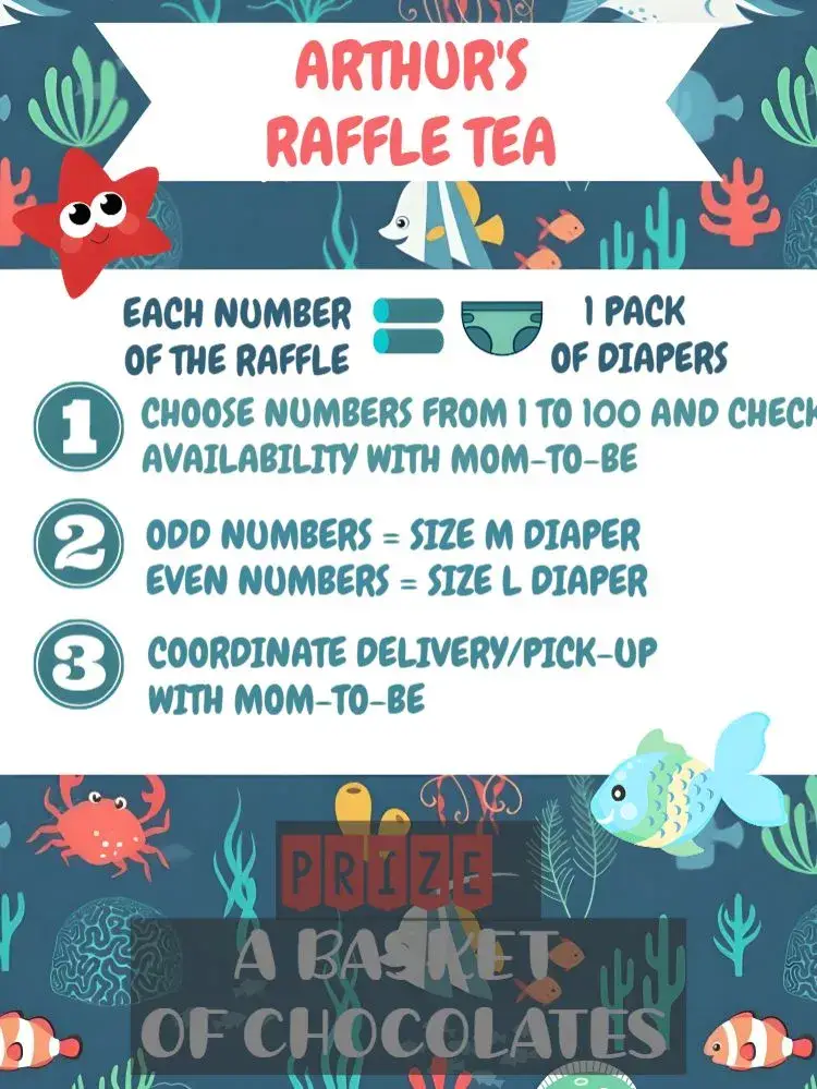 Under the Sea Raffle Tea invitation
