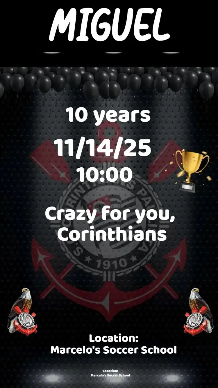 Invite Corinthians editable and customizable
