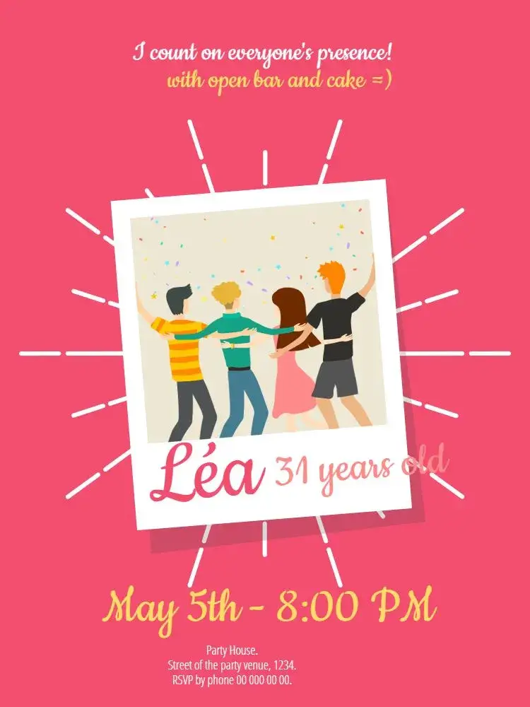 Invite Digital Friendship editable and customizable