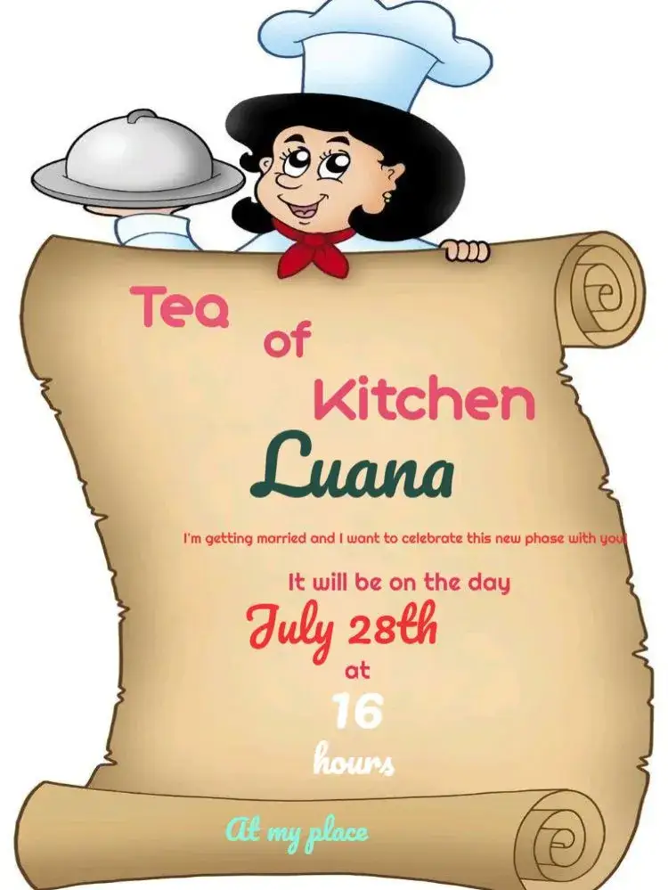 Invitation Bridal Shower To Edit Cutlery – Raffle Tea theme feminine, colorful, modern, fun, cookware, kitchen-inspired