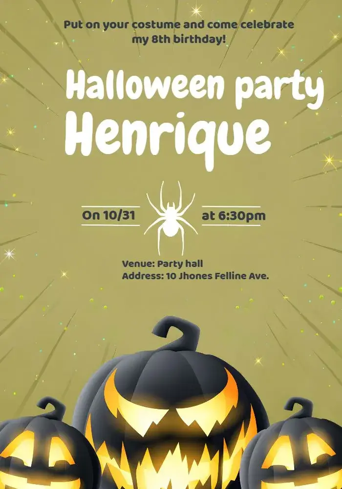 Halloween Day invitation