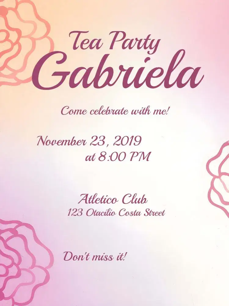 Invitation Bridal Shower Tea – Bridal Shower theme floral, pink, modern, elegant, feminine, casual