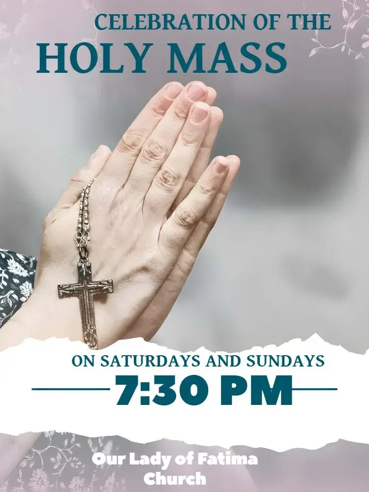 Flyer for Holy Mass Church Pamphlet invitation