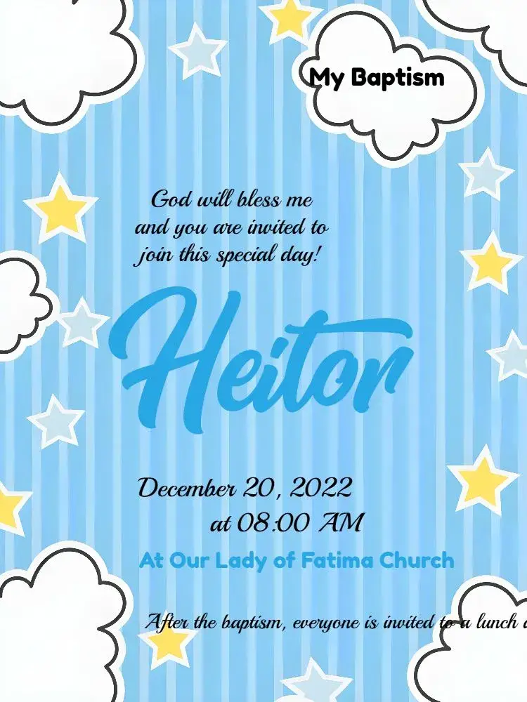 Angel Godmother Baptism invitation