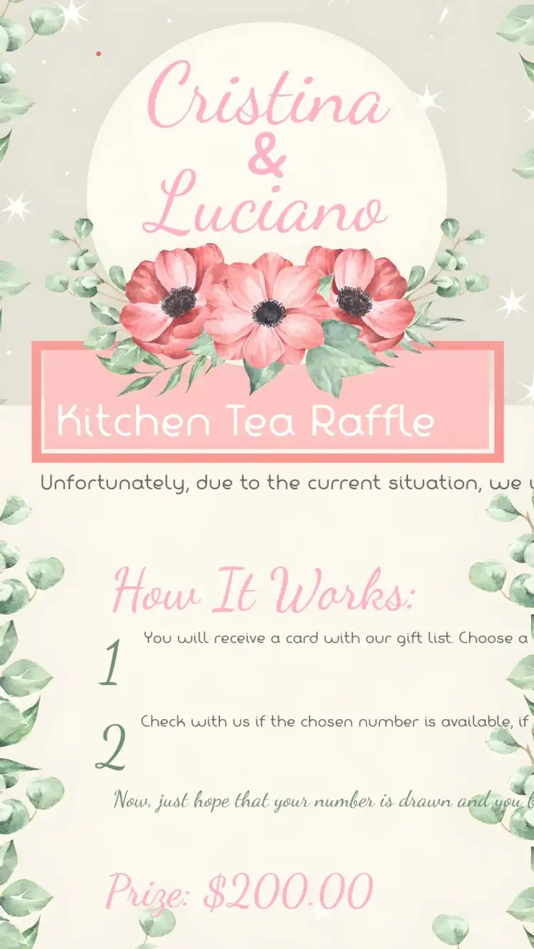 Reminder Tea Raffle Kitchen Pot