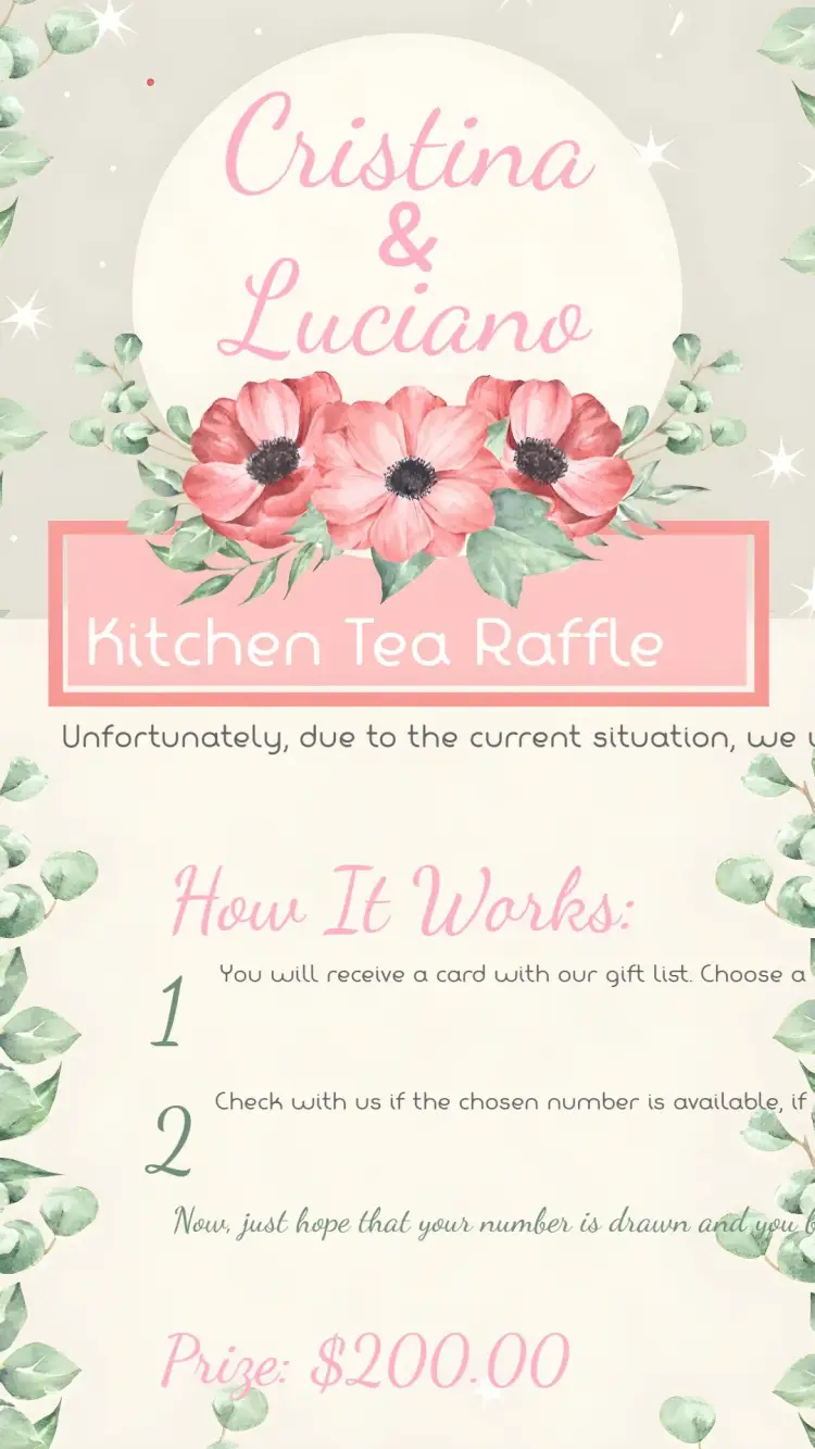 Reminder Tea Raffle Kitchen Pot invitation