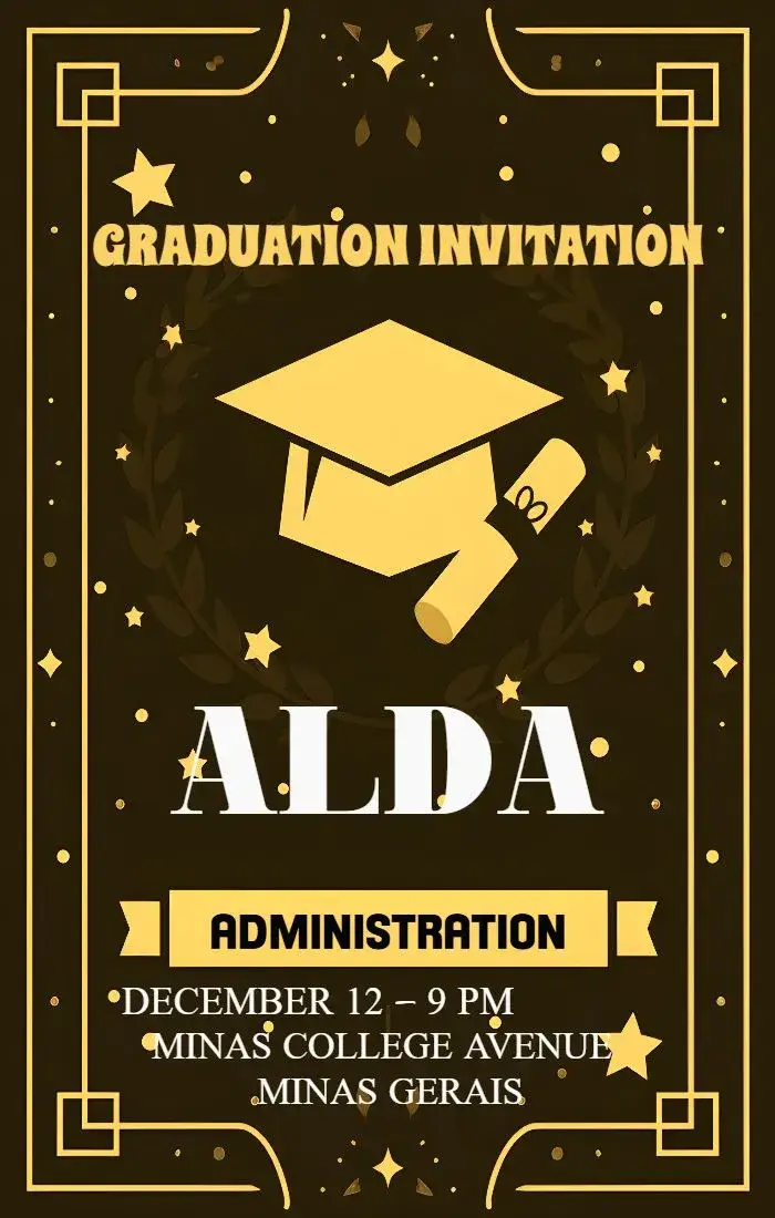 Arabesques Graduation Invitation