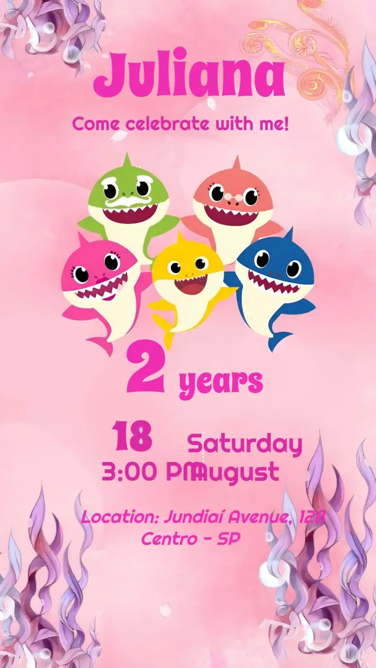 Baby Shark Doo invitation