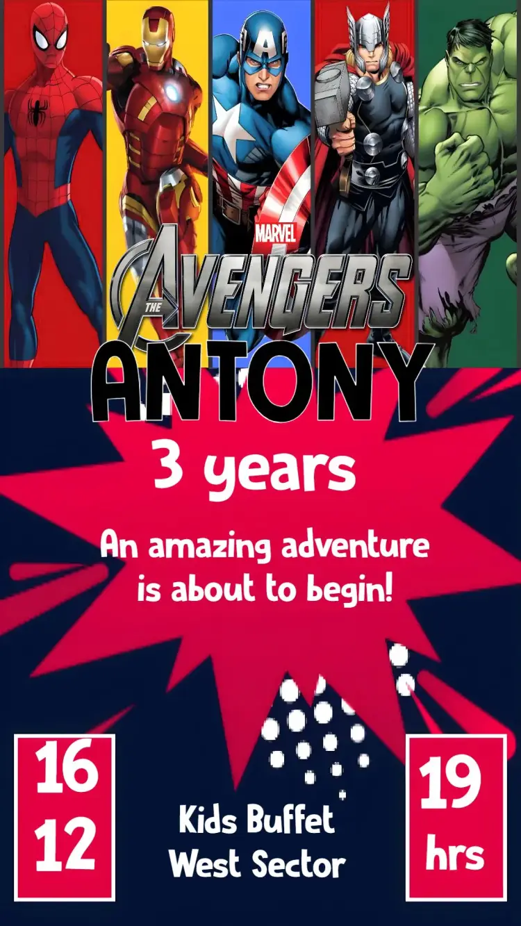 Avengers invitation