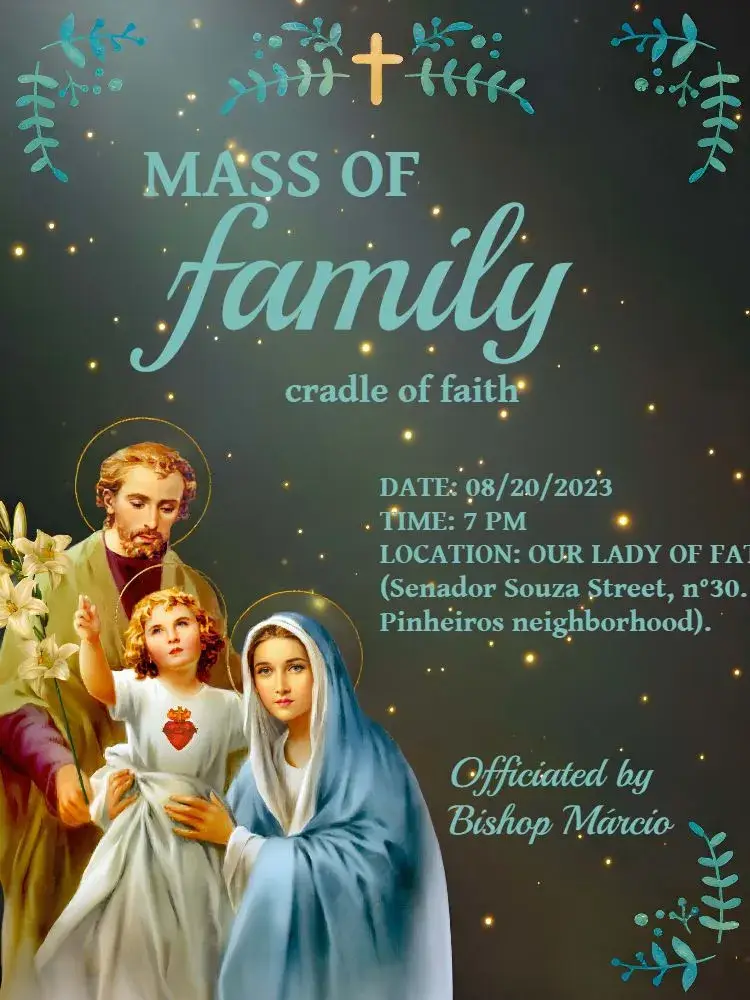 Digital Church Flyer for Holy Mass invitation