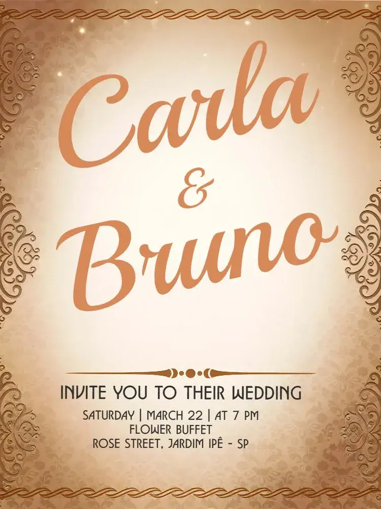 Arabesque Provencal Wedding invitation