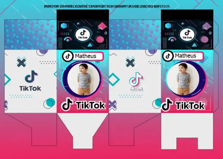 Milk Box To Print Tik Tok With White Photo