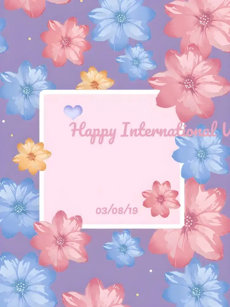 Invitation Post International Women's Day Flower – Most searched for theme floral, pink, delicate, modern, colorful, feminine