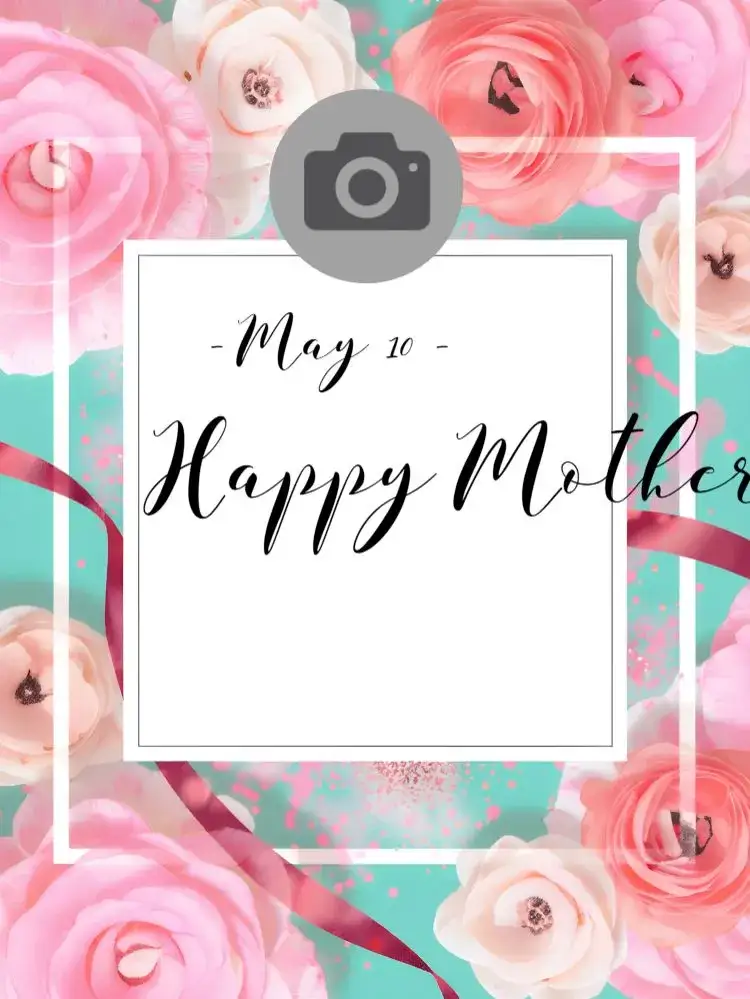 Invitation Mother's Day Post With Card Photo – Most searched for theme pink, heart-shaped, delicate, modern, loving, feminine