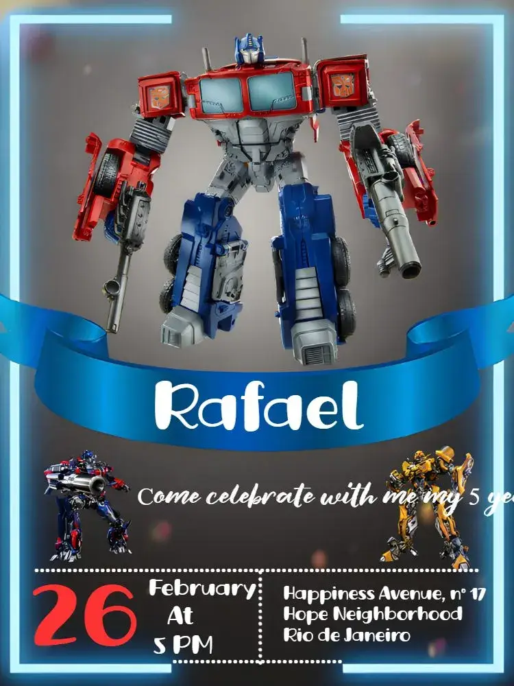 Black Transformers invitation