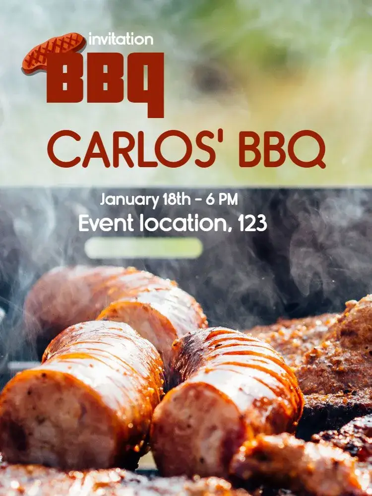 Barbecue Dinner invitation