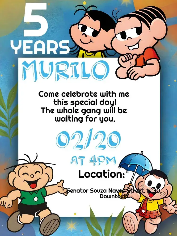 Turma Da Mônica Turmadamonica invitation