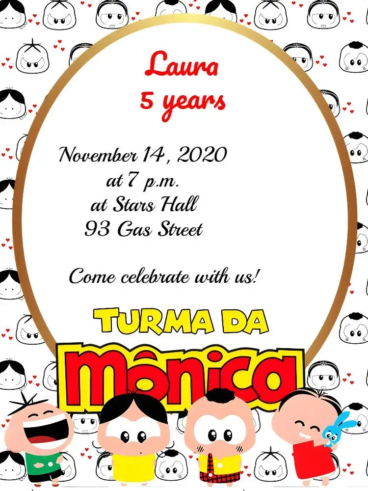 Turma Da Mônica Toy Cebolinha invitation