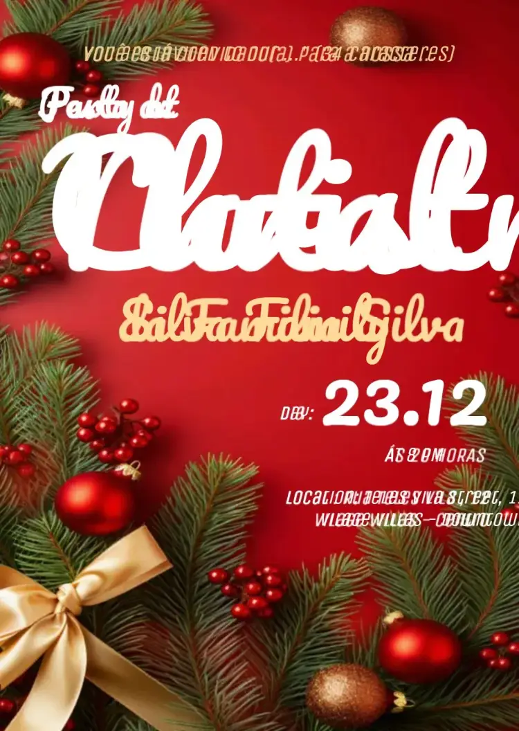 White Christmas Party invitation