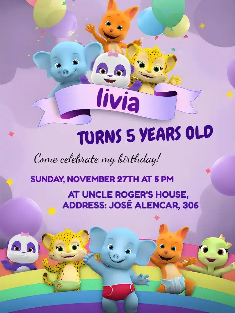 Invitation Word Party – Commemorative Dates theme colorful, modern, fun, youthful, playful, interactive