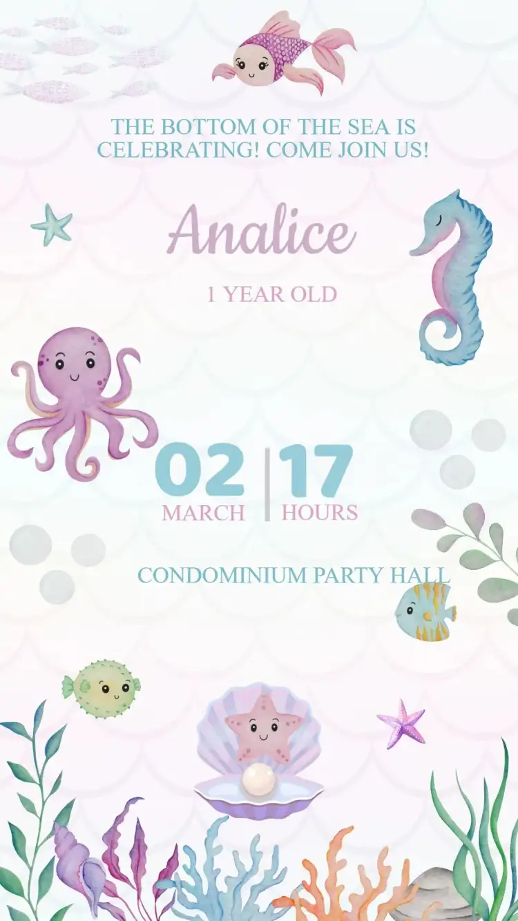 Under the Sea Birthday Invitation
