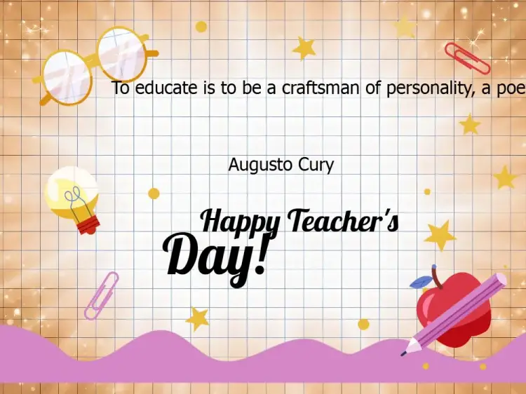 Teachers' Day Pink Card invitation