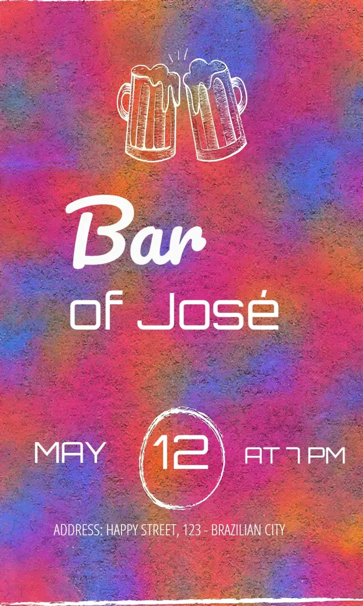 Invite Boteco Bar Negro editable and customizable