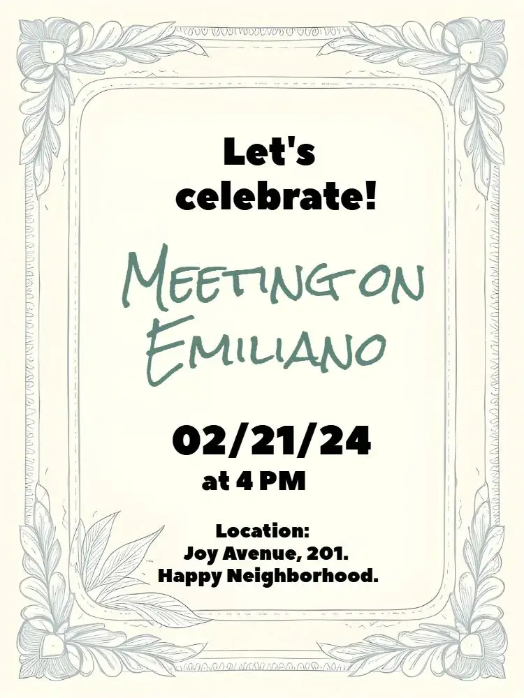 Invite Adult Gathering editable and customizable