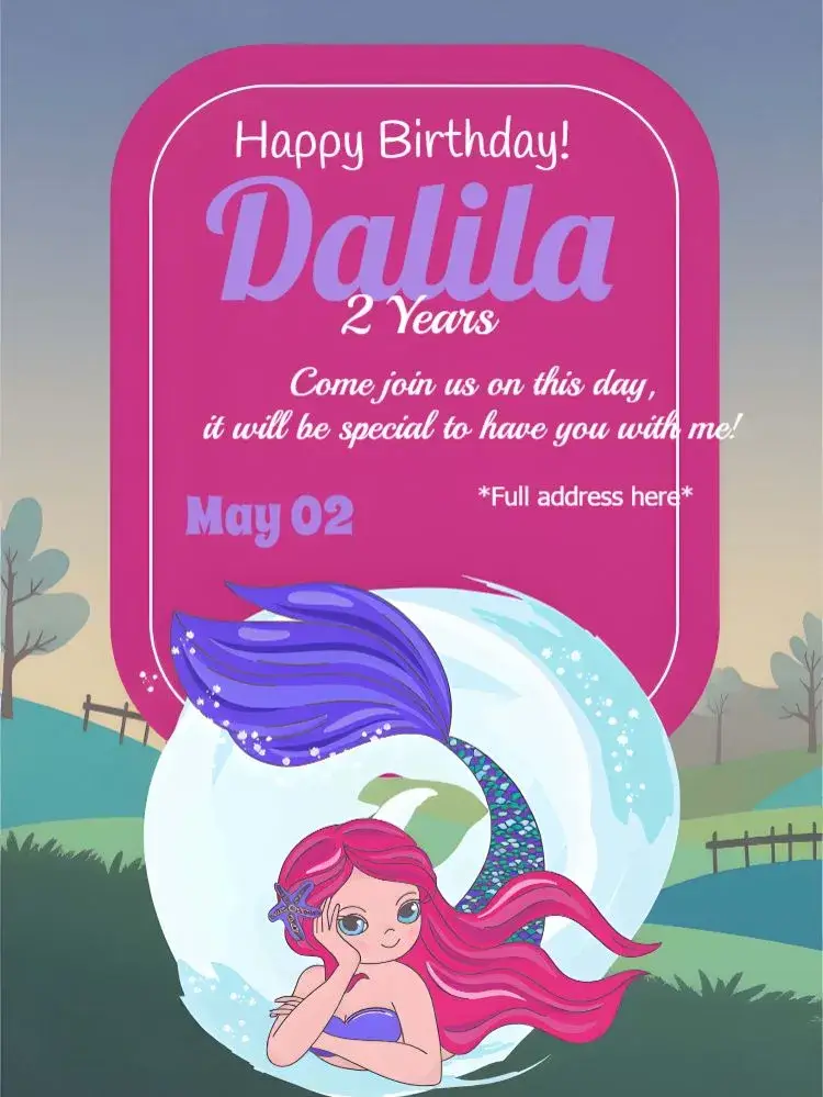 Special Mermaid invitation