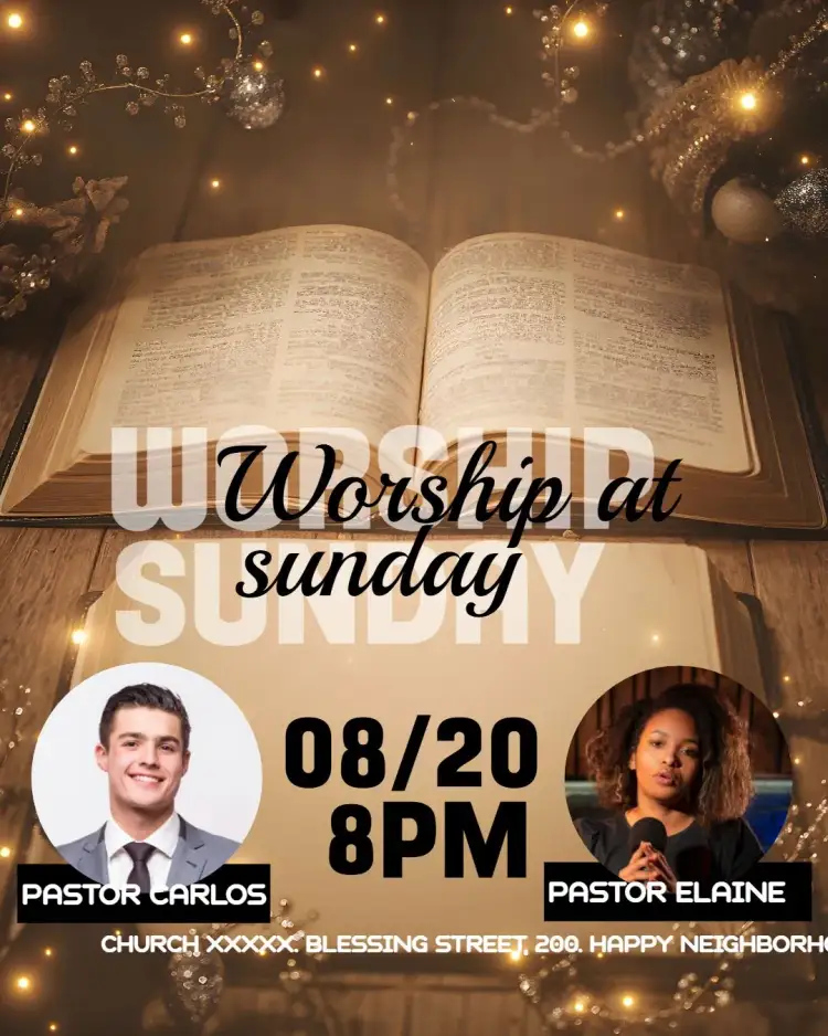 Invitation Art For Sunday Church Service With Photo Flyer – Baptism theme soft, gospel, modern, clean, inspiring, photographic