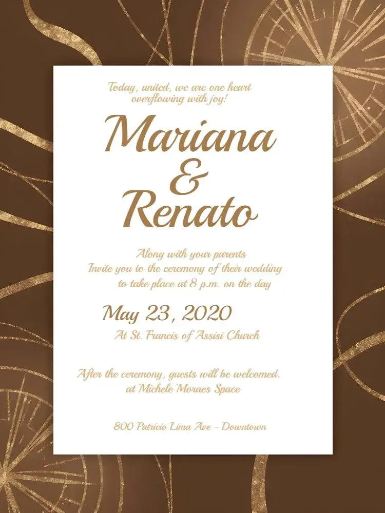 Marble Rose White Wedding invitation
