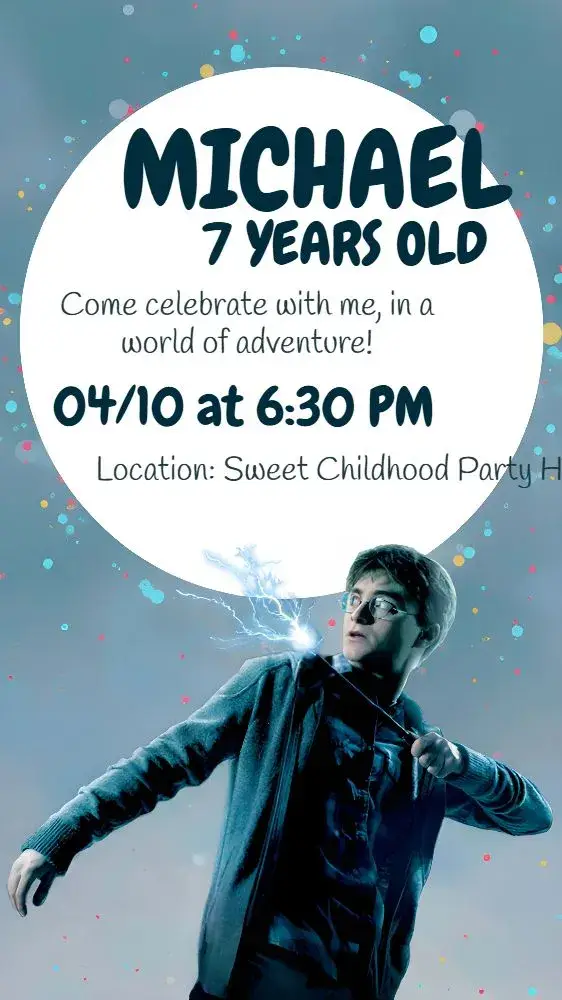 Harry Potter Hogwarts invitation