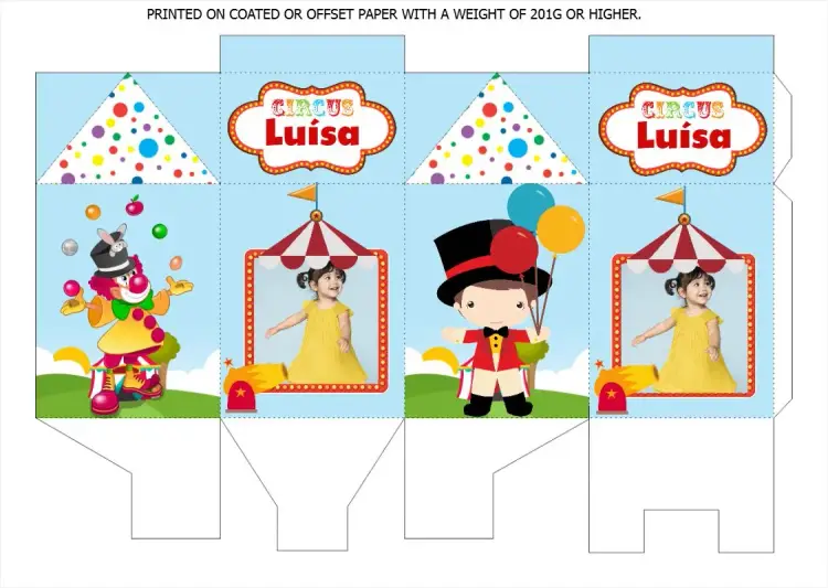 Box Milk Circus With Red Photo invitation