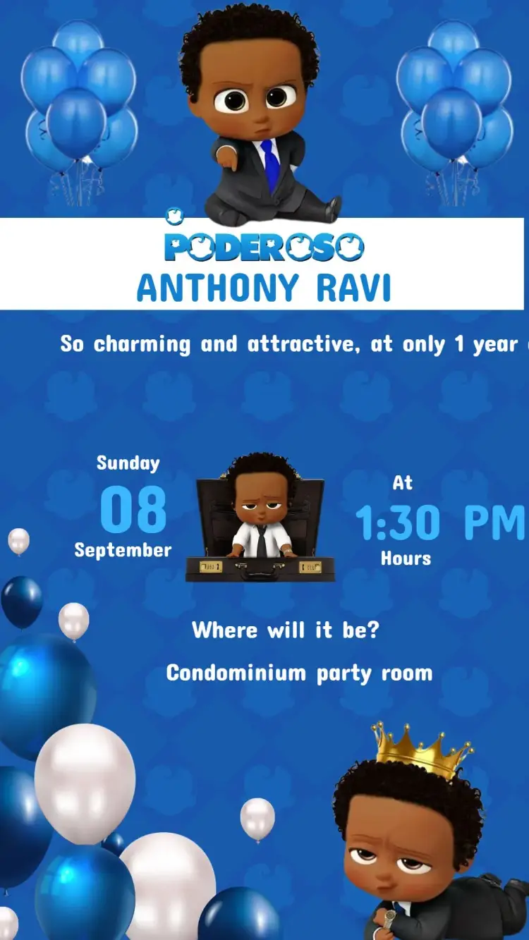 Birthday Invitation THE BOSS BABY