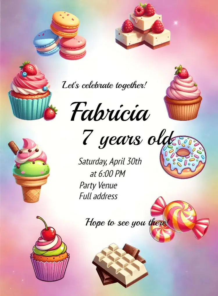 Sweet Candies invitation