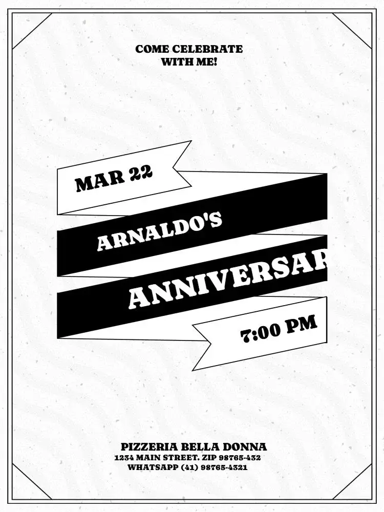 Simple White Geometric Male Adult invitation