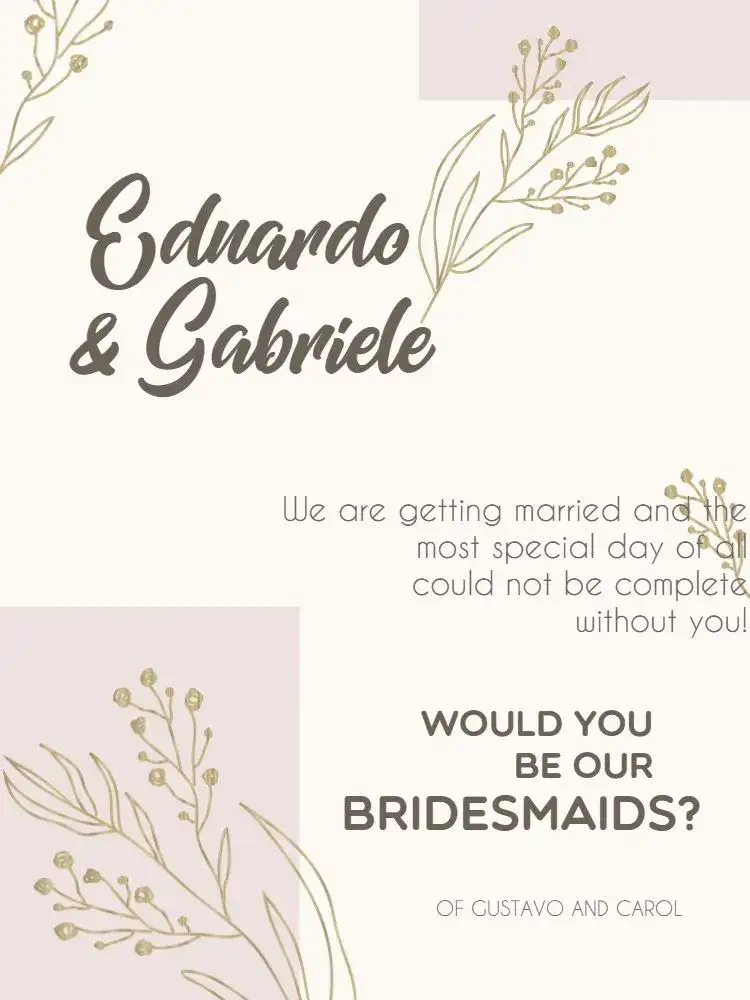 Modern Pink Floral Wedding Godparents