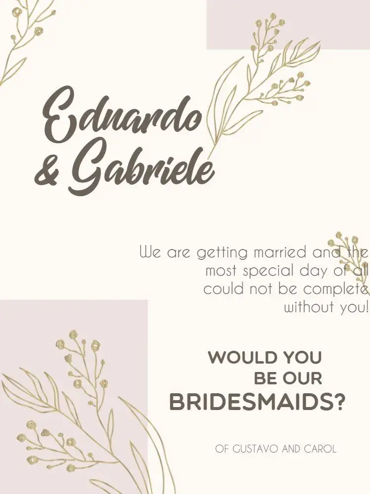 Modern Pink Floral Wedding Godparents invitation