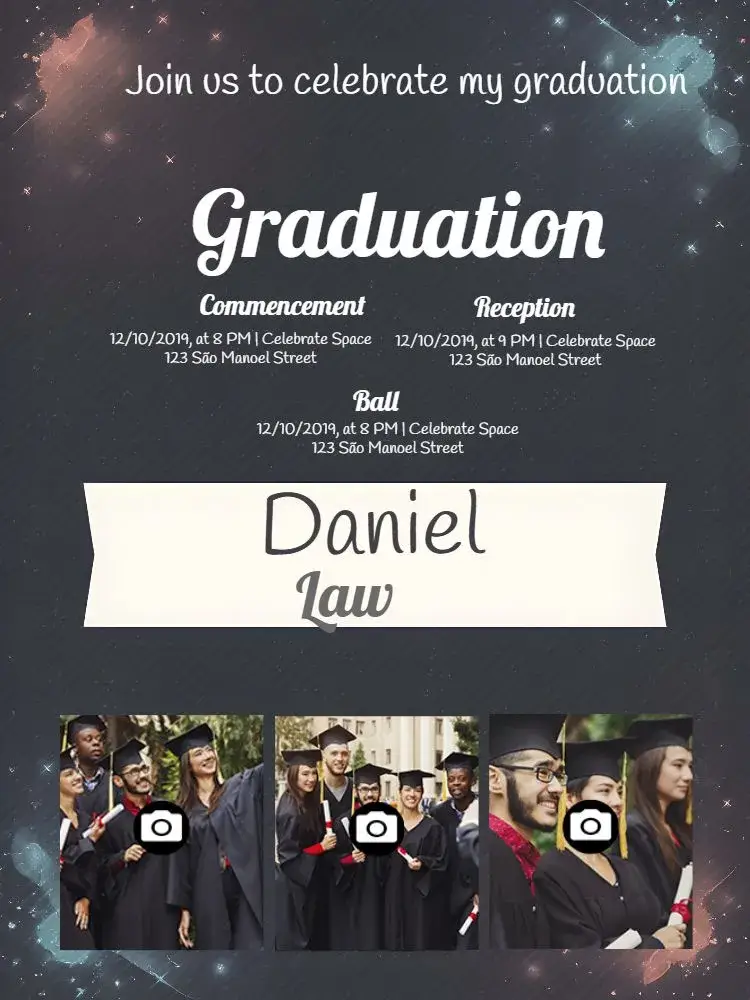 Graduation With Photos Education invitation