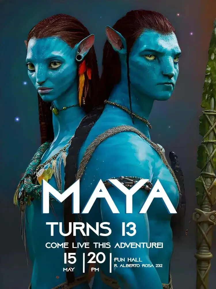 Invitation Avatar Movie – Most searched for theme blue, white, black, modern, themed, fantasy
