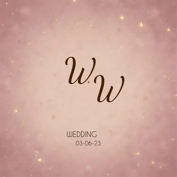 Invitation Logo Monogram Wedding Arabesque – Wedding theme arabesque, light brown, elegant, romantic, modern, sustainable
