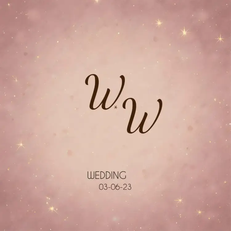 Logo Monogram Wedding Arabesque invitation