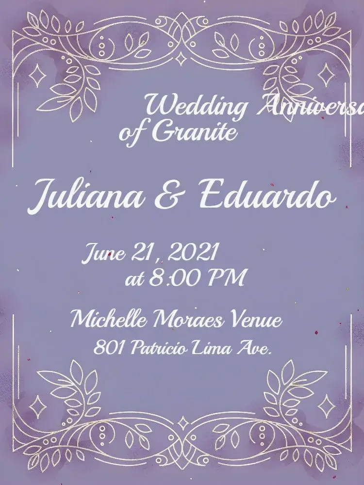 Opal Wedding Anniversary invitation