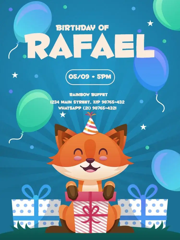 Cute Star Kids invitation