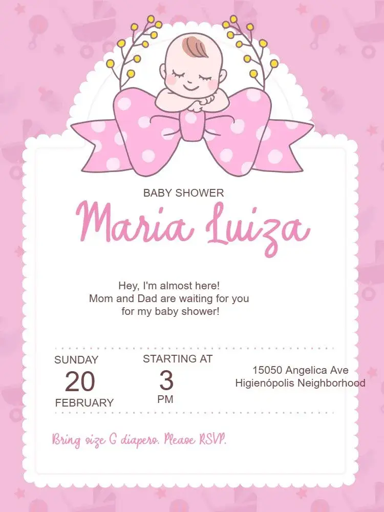 Top Diaper Tea Party invitation
