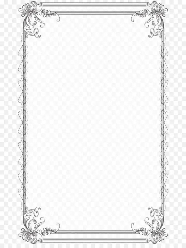 Wedding Frame Worked Outline Vows invitation