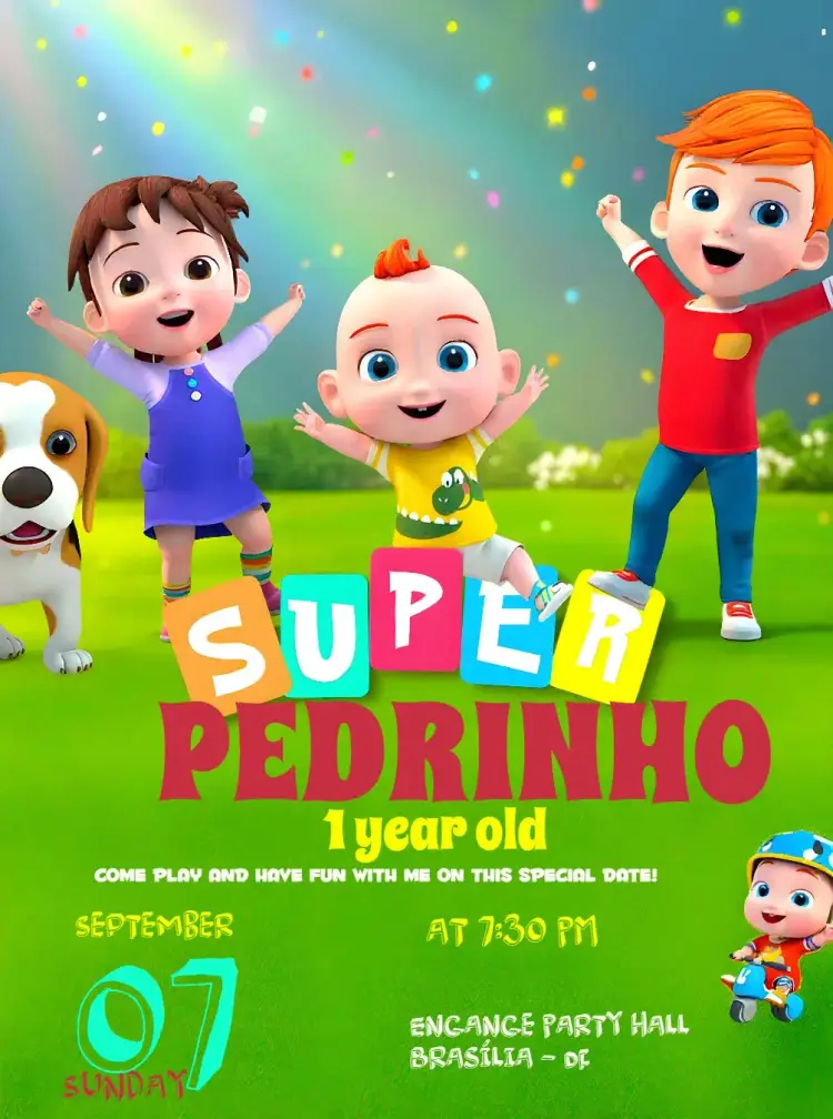 Super Jojo Grama invitation